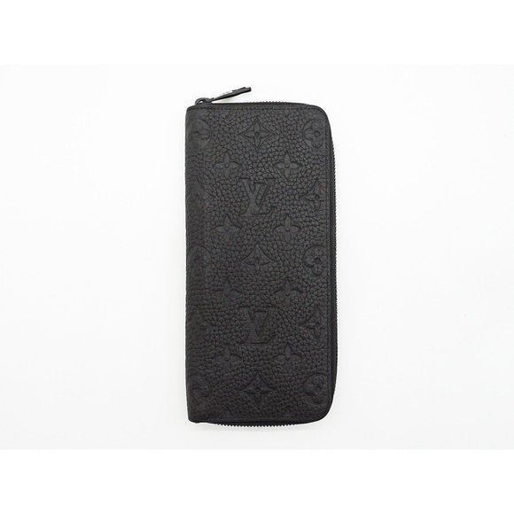 Louis Vuitton Black Wallet Zippy Noir Vertical Taurillon - Picture 1 of 3